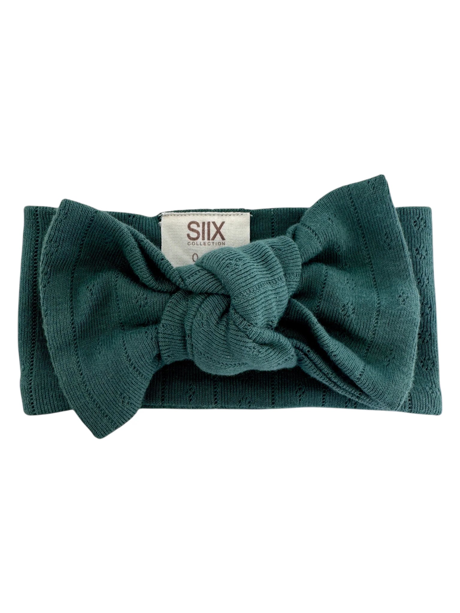 Organic Pointelle Bow | Pine - PREORDER