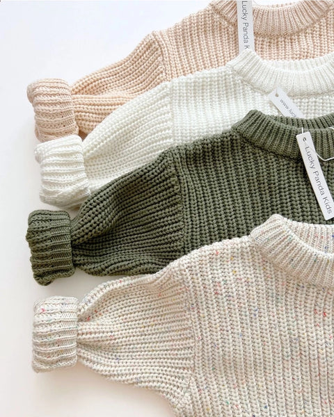 Chunky Knit Sweater | Vanilla - PREORDER
