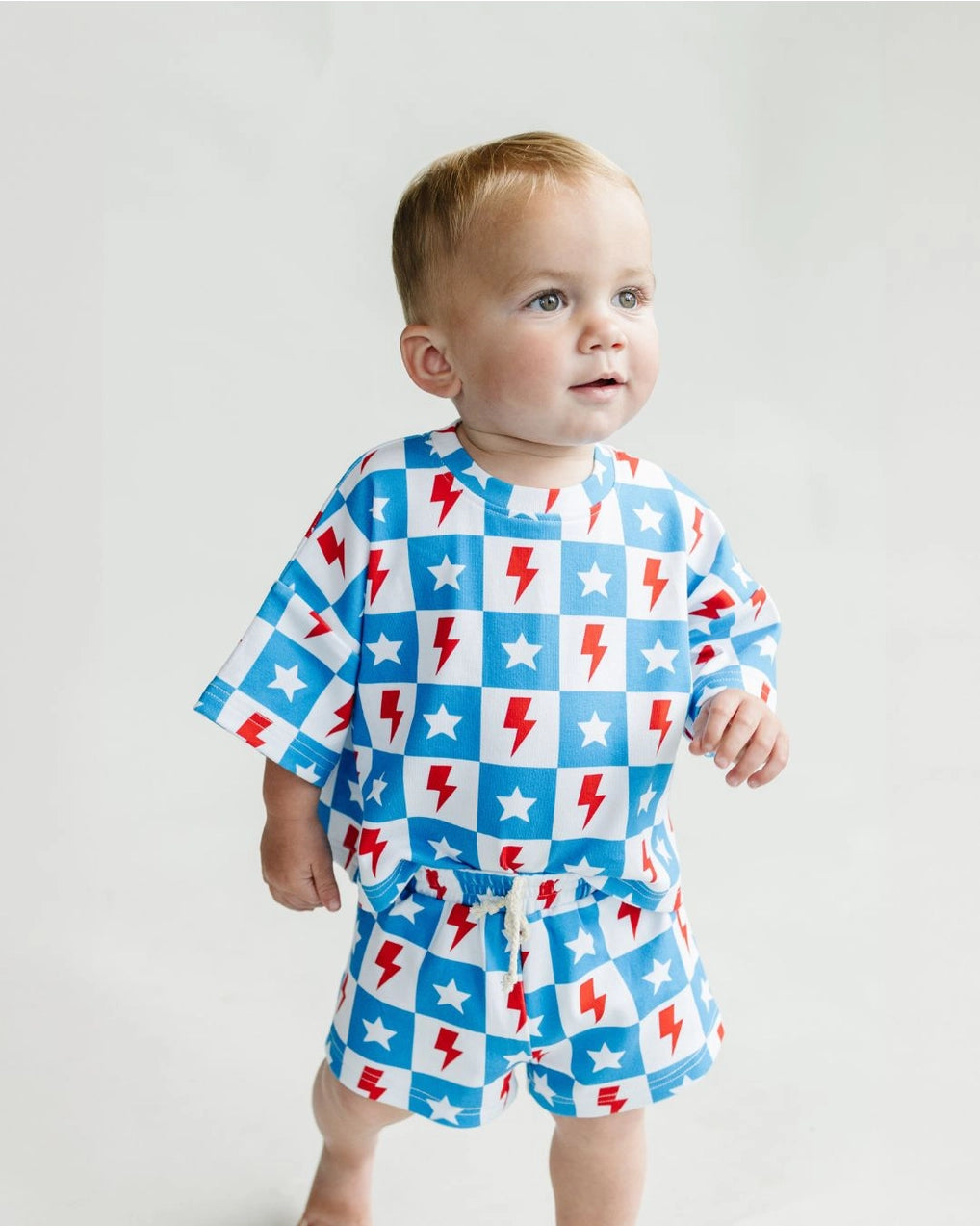 Top & Shorts Set | Checks & Stars - PREORDER