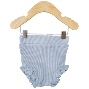 Waffle Ruffle Bloomer | Baby Blue - PREORDER