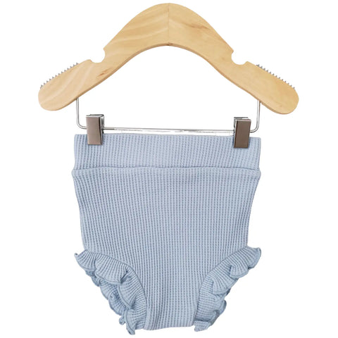 Waffle Ruffle Bloomer | Baby Blue - PREORDER