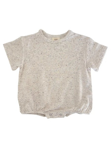 Speckle Bubble Romper | Dove - PREORDER