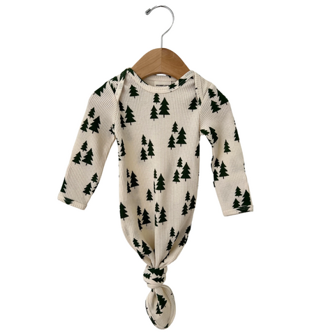 Waffle Gown | Green Christmas Trees - PREORDER