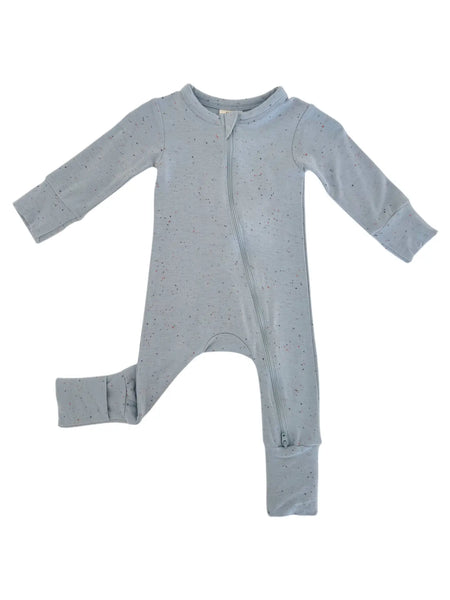 Speckle Zip Romper | Glacier - PREORDER