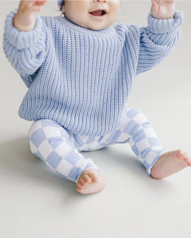 Checkered Leggings | Blue - PREORDER