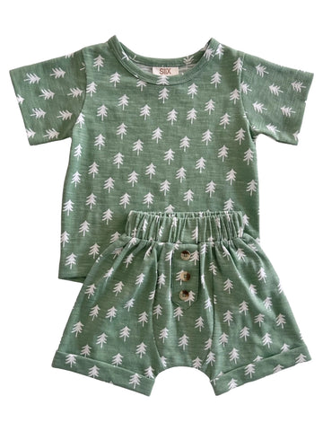 Tank & Shorts Set | Trees - PREORDER