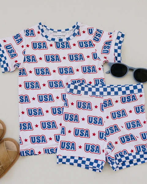 Bamboo Top & Shorts Set | USA - PREORDER