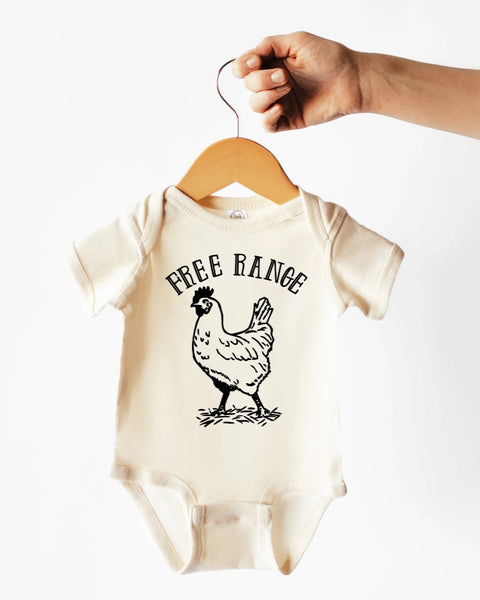 Cotton Bodysuit or Tee | Free Range Chicken - PREORDER