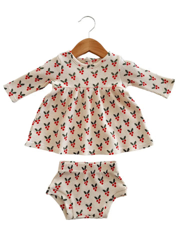 Waffle Simple Dress & Bloomer | Holly - PREORDER