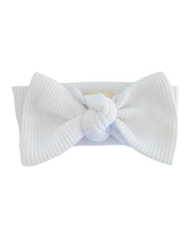 Waffle Knot Bow | Lucent White - PREORDER