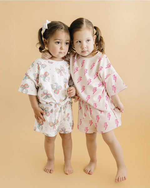 Top & Shorts Set | Happy Bows - PREORDER