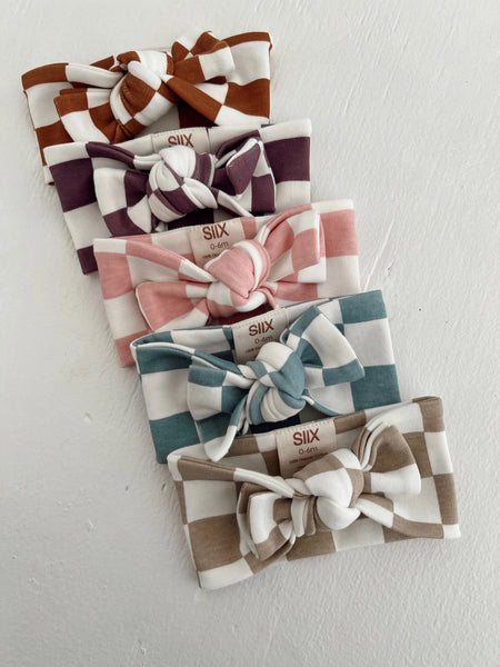 Big Knot Bow | Strawberry Shortcake Checkerboard - PREORDER