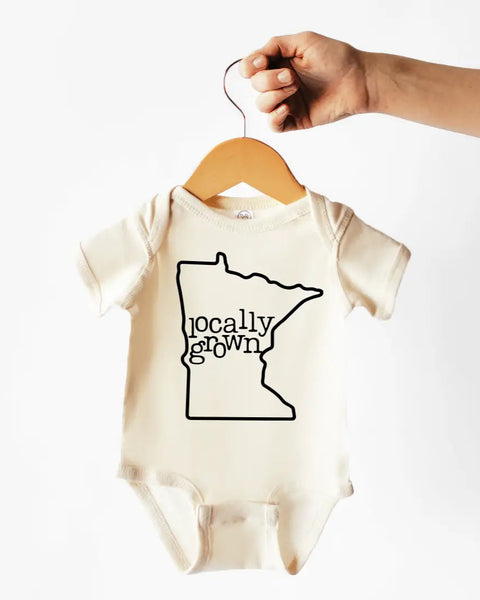 Locally Grown Cotton Bodysuit or Tee | Minnesota - PREORDER