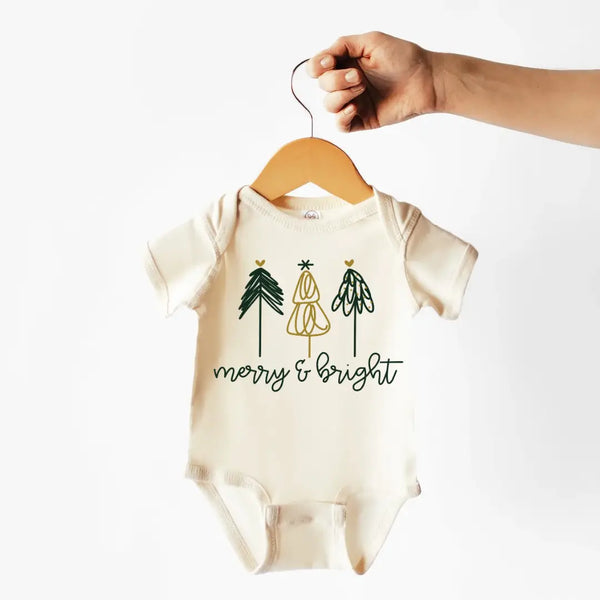 Cotton Bodysuit or Tee | Merry & Bright - PREORDER