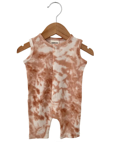 Waffle Tank Easy Romper | Spice Tie Dye - PREORDER