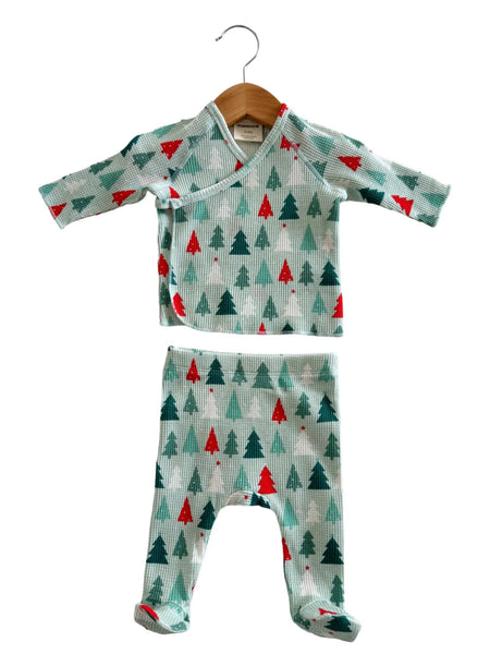 Waffle Kimono & Pant Set | Festive Firs - PREORDER