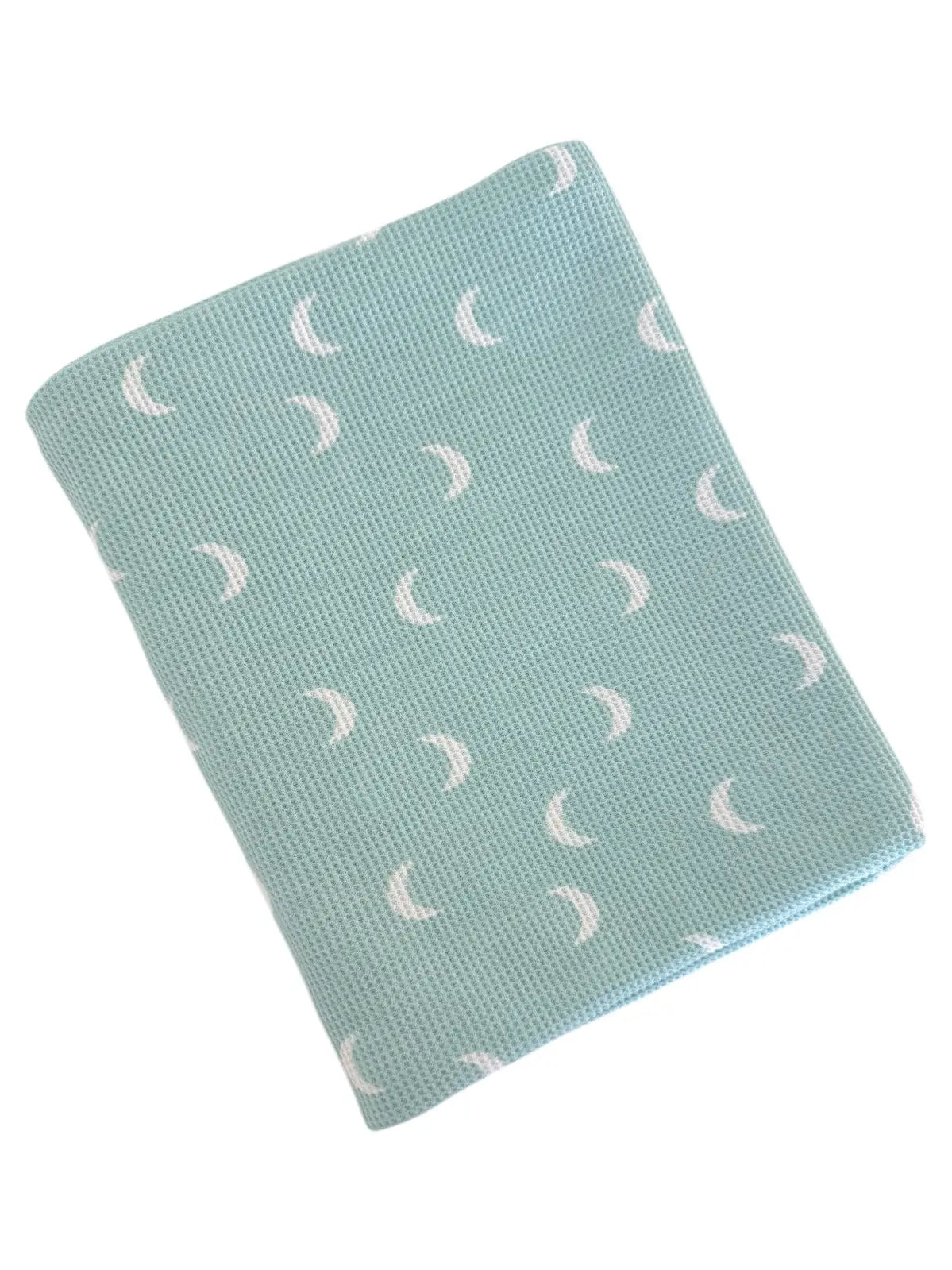 Organic Cotton Waffle Swaddle | Light Blue Moon - PREORDER
