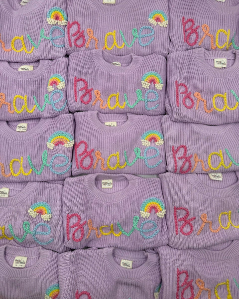 Yarn *CUSTOM* Name Chunky Knit Sweater | 11 Colors