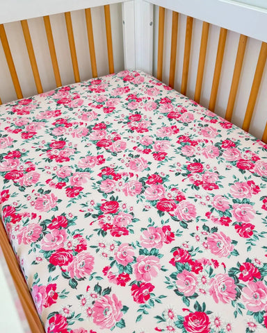 Stretch Crib Sheet | Pink Splendor - PREORDER