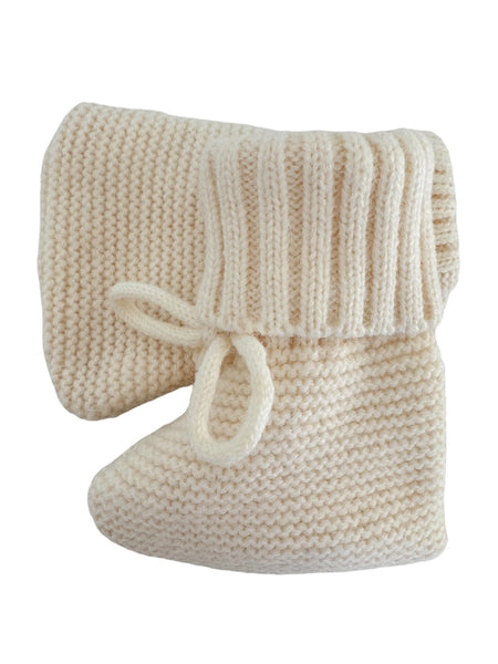 Knit Booties | Ivory - PREORDER