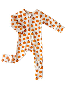 Zip Romper | Pumpkin - PREORDER