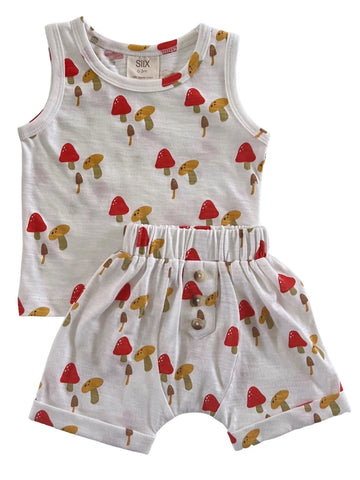 Tank & Shorts Set | Mushroom - PREORDER
