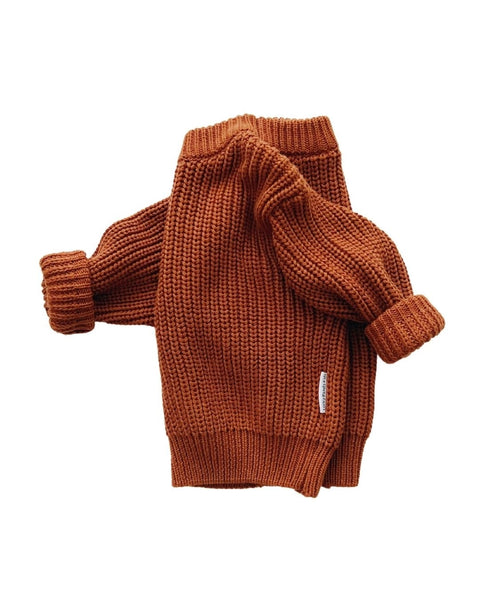 Chunky Knit Sweater |  Rust - PREORDER