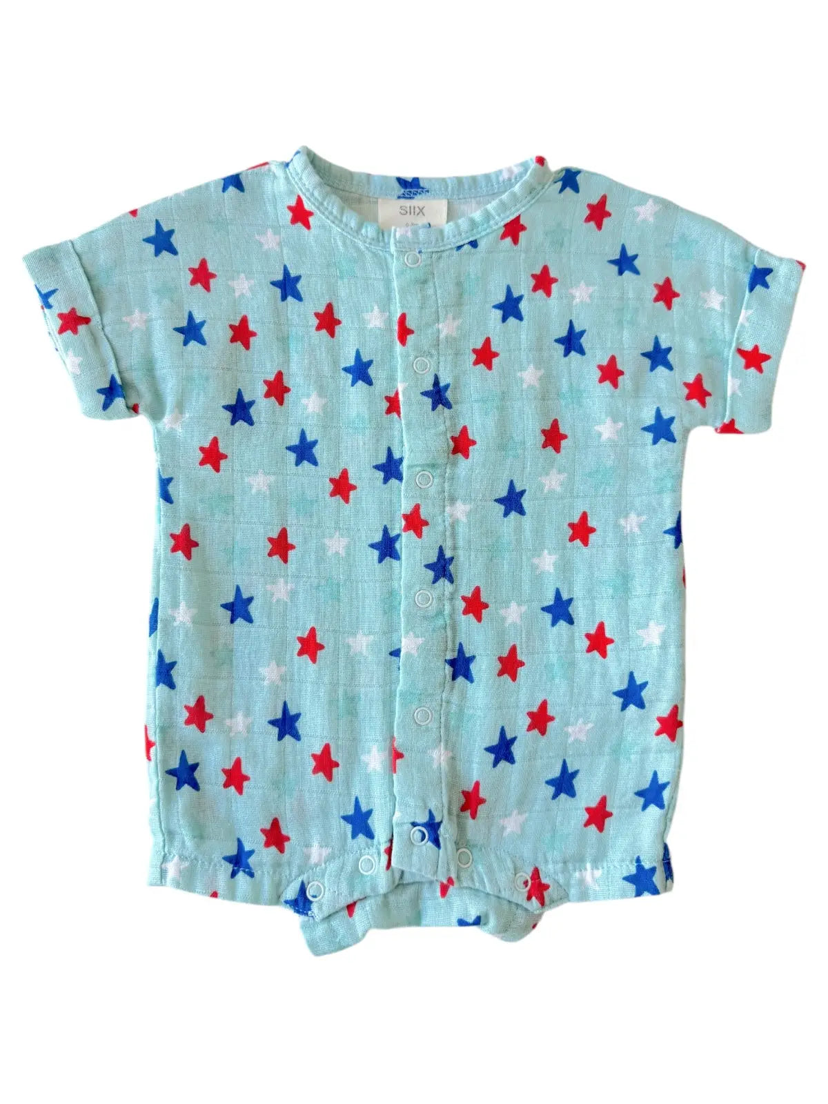 USA Stars Henley Shortall Romper | Blue - PREORDER