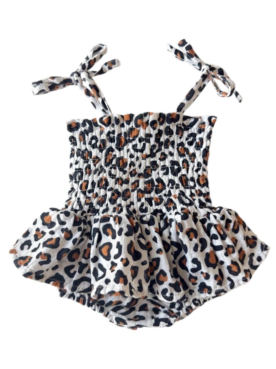Bubble w/ Skirt Romper | Leopard - PREORDER