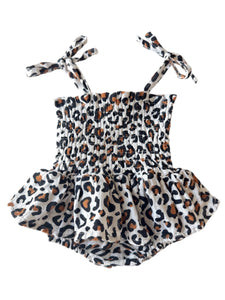 Bubble w/ Skirt Romper | Leopard - PREORDER