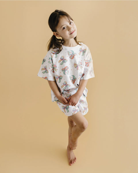 Top & Shorts Set | Happy Bows - PREORDER