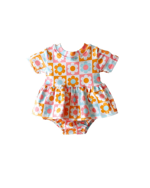 Peplum Top & Shorts Set | Retro Daisy - PREORDER