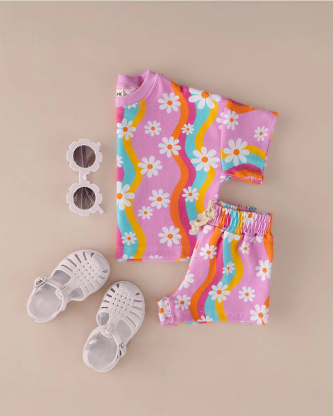 Top & Shorts Set | Groovy Daisy - PREORDER