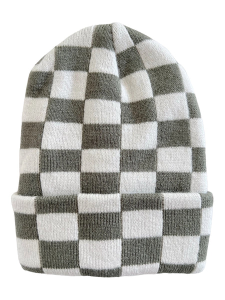Baby's First Hat | Fern/White Checkerboard - PREORDER