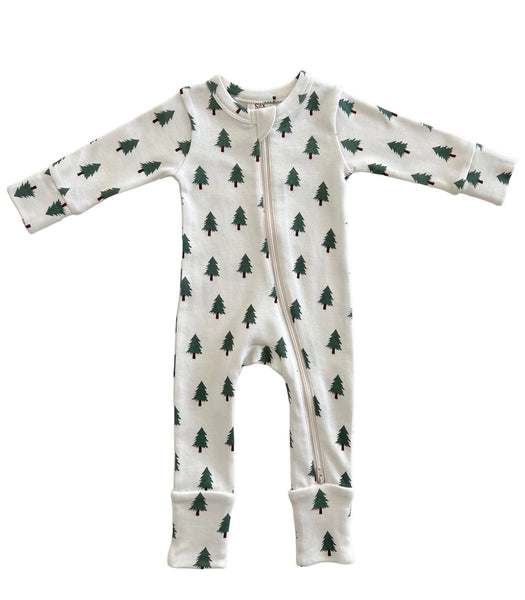 Zip Romper | Trees - PREORDER