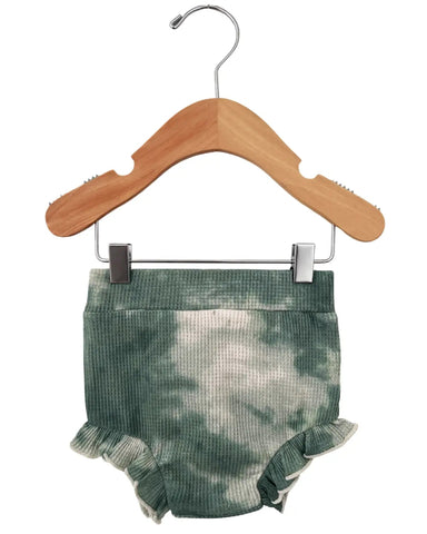 Waffle Ruffle Bloomer | Matcha Tie Dye - PREORDER
