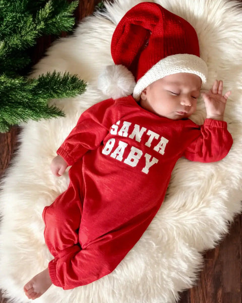 Long Sleeve Jumpsuit | Santa Baby - PREORDER