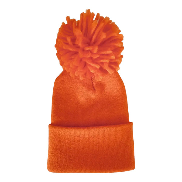Baby's First Hat | Orange Pom - PREORDER