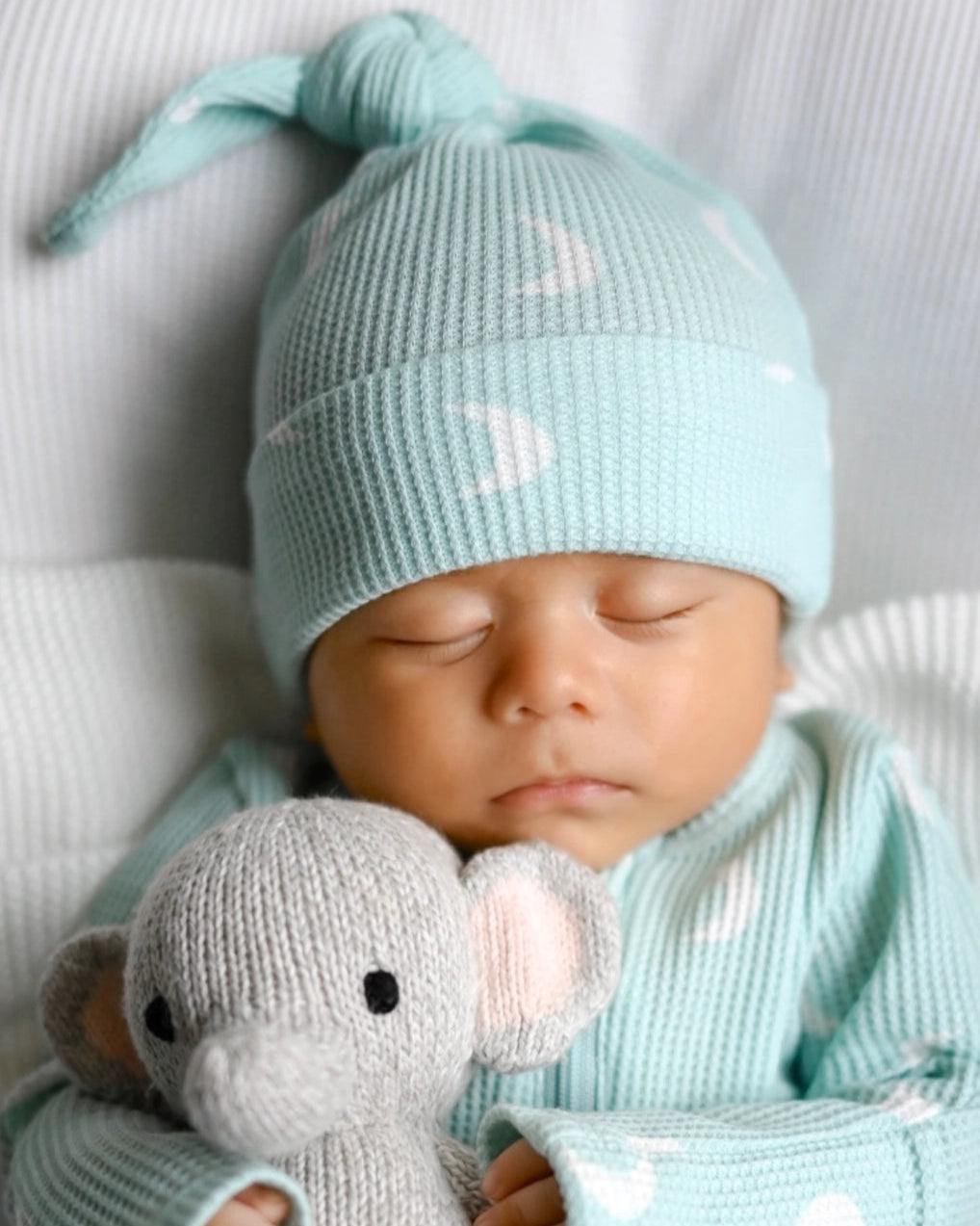 Waffle Knot Beanie | Light Blue Moon - PREORDER