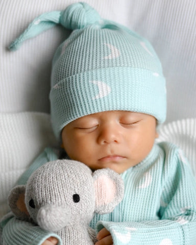 Waffle Knot Beanie | Light Blue Moon - PREORDER