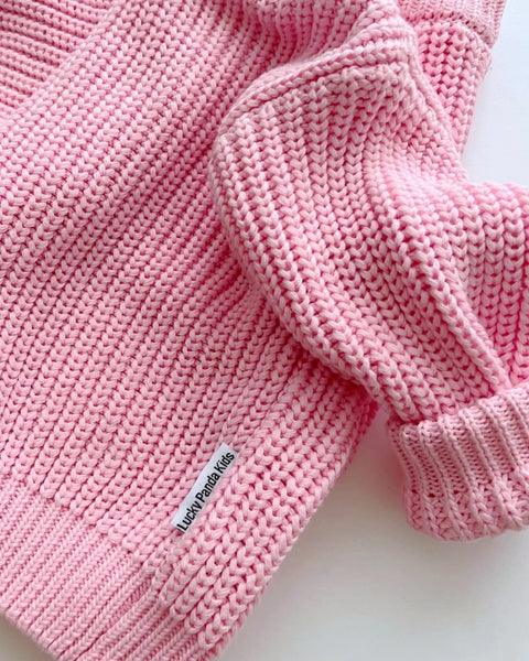 Chunky Knit Sweater |  Pink - PREORDER