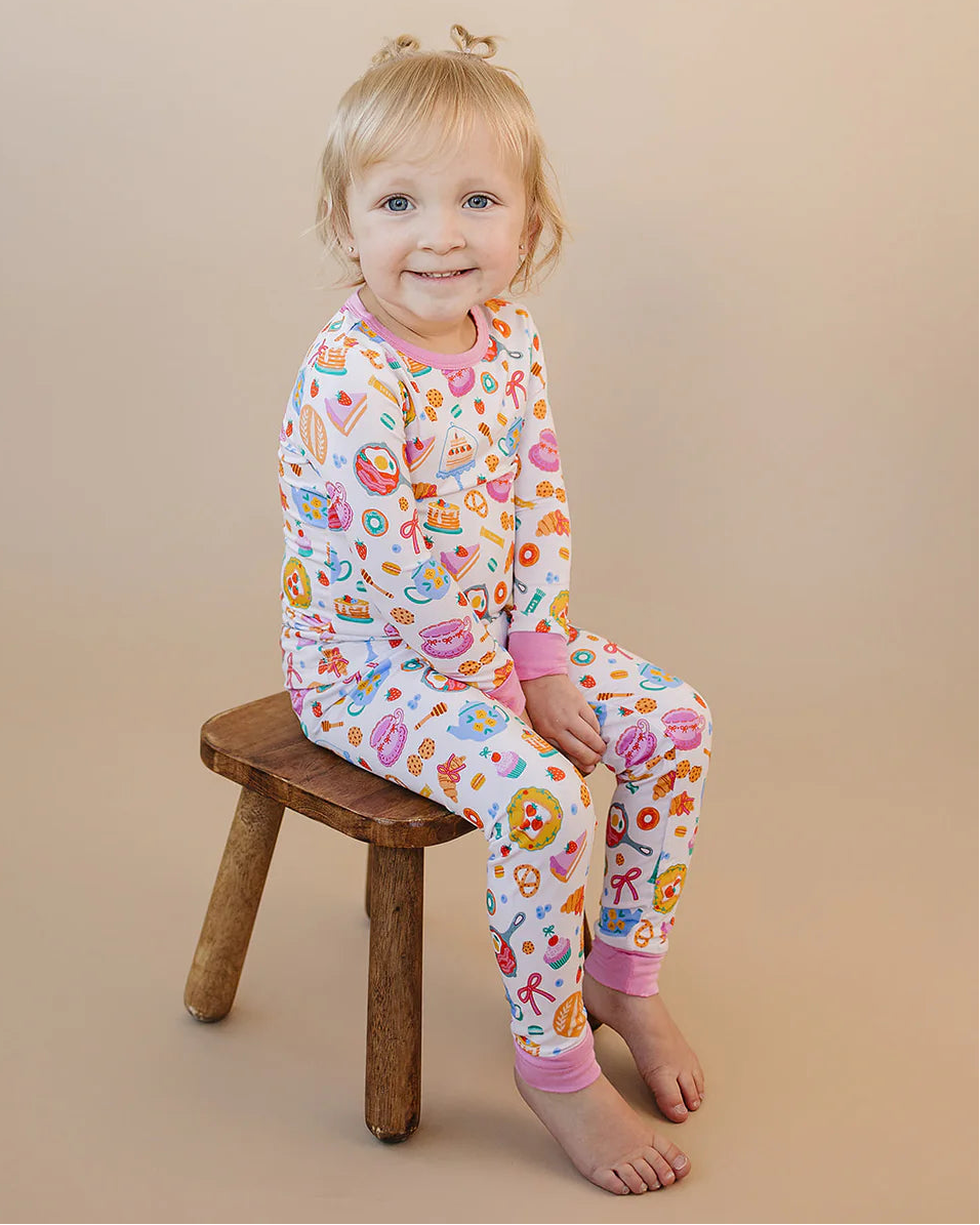Bamboo Top & Pants Set | Breakfast Whimsy - PREORDER