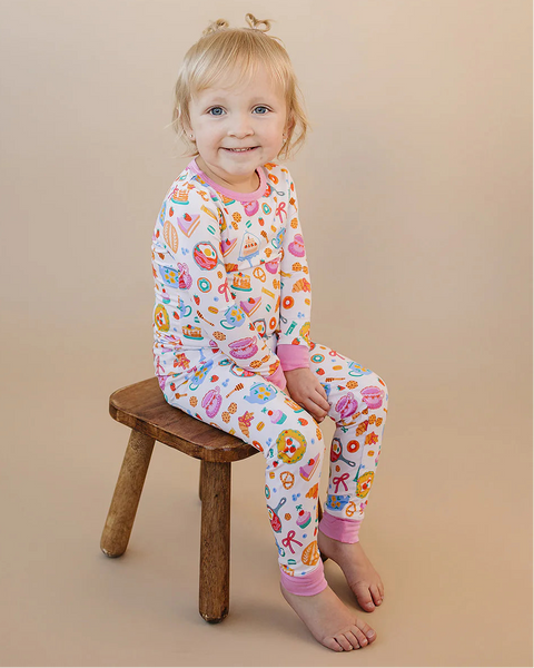 Bamboo Top & Pants Set | Breakfast Whimsy - PREORDER