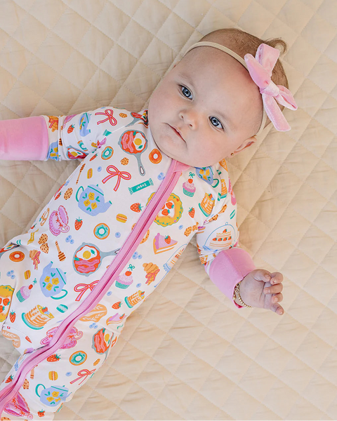 Bamboo Zip Romper | Breakfast Whimsy - PREORDER