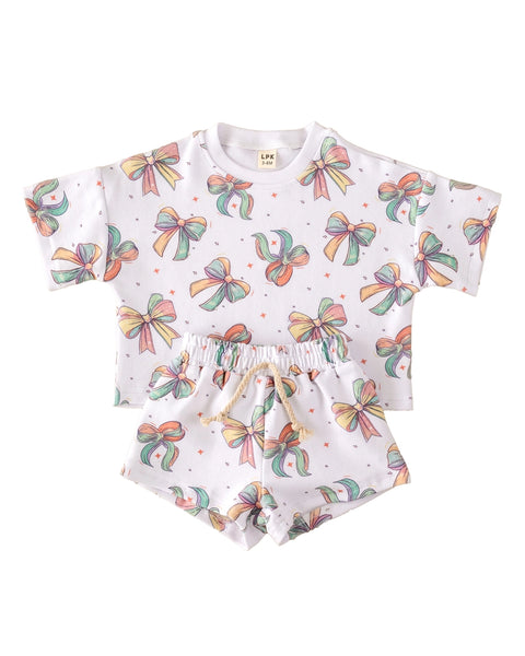 Top & Shorts Set | Happy Bows - PREORDER