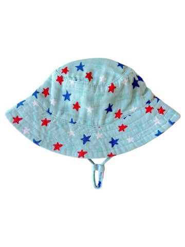 USA Stars Wide Brim Sunhat | Blue - PREORDER