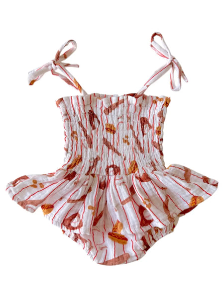 Bubble w/ Skirt Romper | Baseball Game - PREORDER