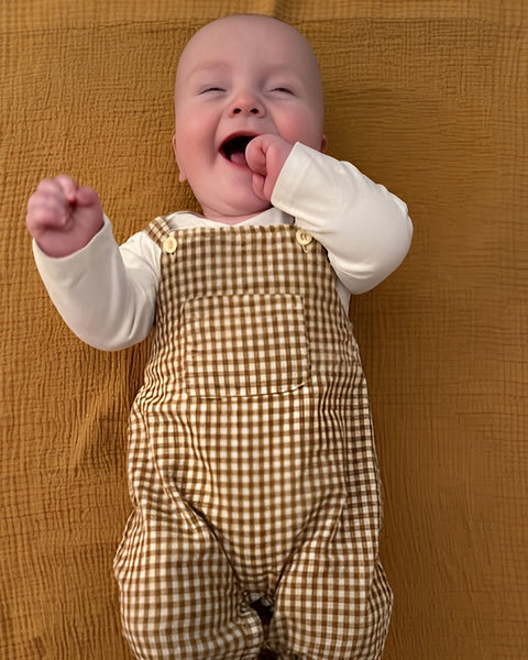 Overalls Set | Brown Gingham - PREORDER