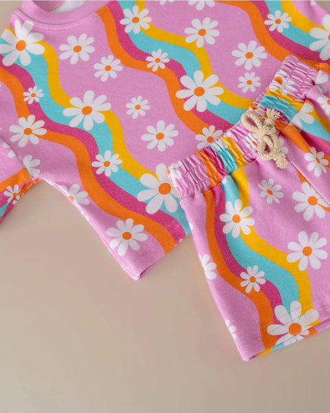 Top & Shorts Set | Groovy Daisy - PREORDER