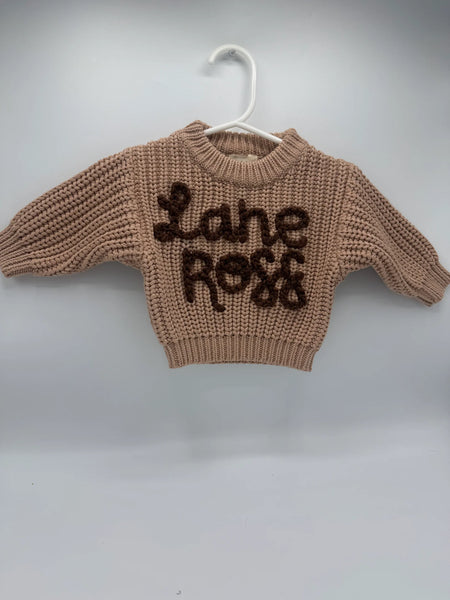 Yarn *CUSTOM* Name Chunky Knit Sweater | 11 Colors